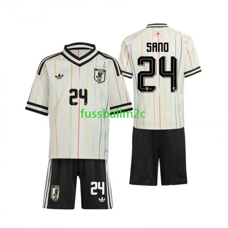 Fußballtrikots Japan Kaishu Sano 24 Kinder Auswärts Trikotsatz WM 2026 Fußballtrikots Japan Kaishu Sano 24 Kinder Auswärts Trikotsatz WM 2026
